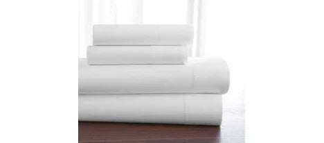 BKS Percale T-200 King Flat Sheets